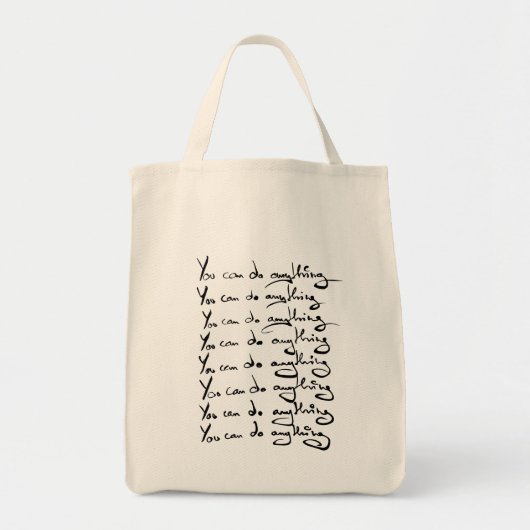 U KUNT IETS DOEN! Inspirerend prijsopgave Tote Bag (Voorkant)