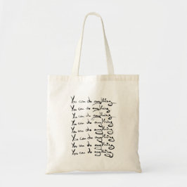 U KUNT IETS DOEN! Inspirerend prijsopgave Tote Bag