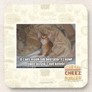 U kunt later het bed maken. bier onderzetter