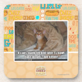 U kunt later het bed maken. bier onderzetter (Voorkant)