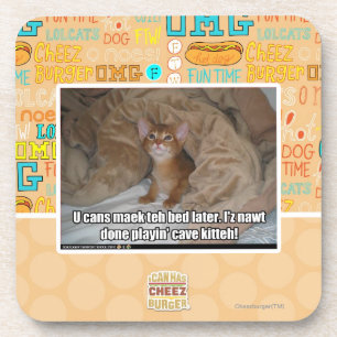 U kunt later het bed maken. bier onderzetter