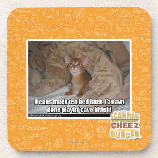 U kunt later het bed maken. bier onderzetter (Voorkant)