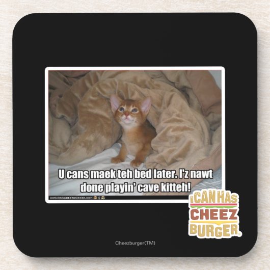 U kunt later het bed maken. bier onderzetter (Voorkant)