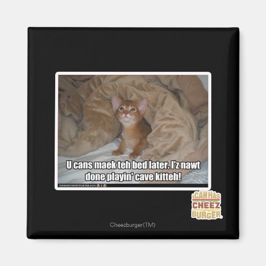 U kunt later het bed maken. magneet (Voorkant)