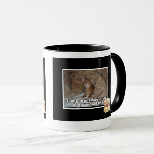 U kunt later het bed maken. mok (Voorkant rechts)