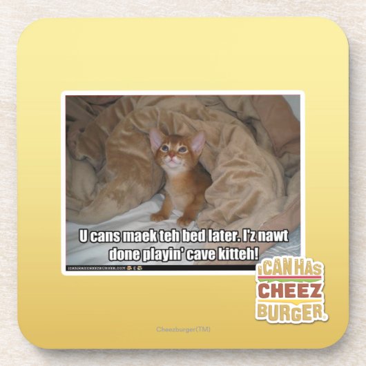 U kunt later het bed maken. onderzetter (Voorkant)