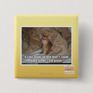 U kunt later het bed maken. vierkante button 5,1 cm