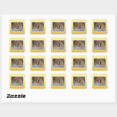 U kunt later het bed maken. vierkante sticker (Vel)