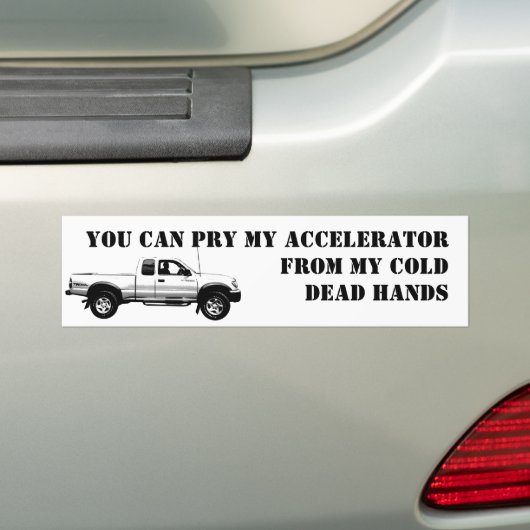U kunt mijn ACCELERATOR            drogen... Bumpersticker (Op auto)