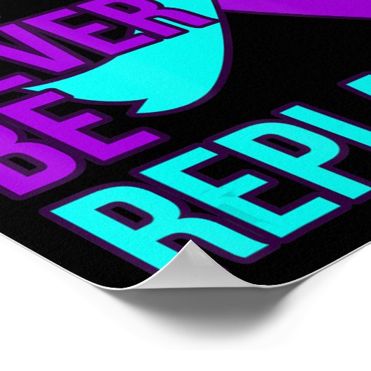 U kunt nooit in de plaats komen van zelfmoordbewus poster (Hoek)