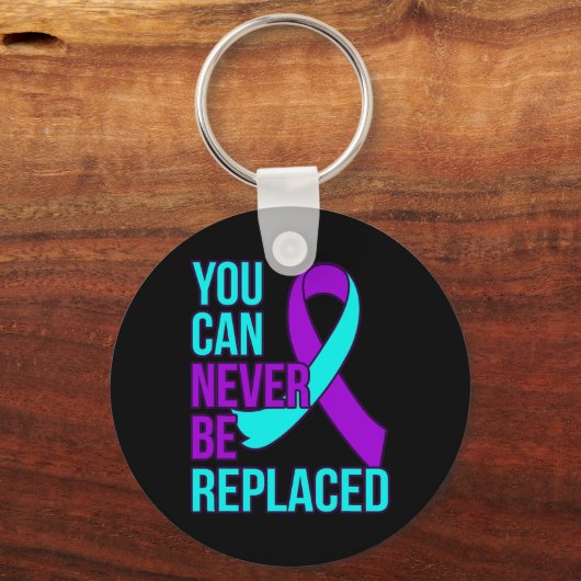 U kunt nooit in de plaats komen van zelfmoordbewus sleutelhanger (Achterkant)