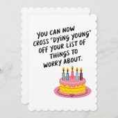 U kunt nu oversteken sterven jonge grappige oude l feestdagenkaart (Voorkant / Achterkant)