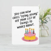 U kunt nu oversteken sterven jonge grappige oude l kaart (Staand voorkant)