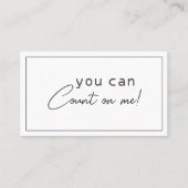 U kunt op mij rekenen wiskunde privélessen visitekaartje (Voorkant)