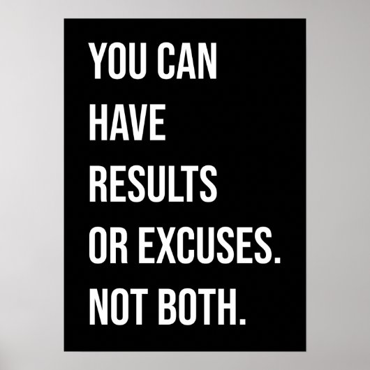 U kunt resultaten of uitzonderingen hebben poster (Voorkant)