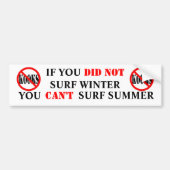 U KUNT SURF SUMMER KEREN BUMPERSTICKER (Voorkant)