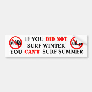 U KUNT SURF SUMMER KEREN BUMPERSTICKER