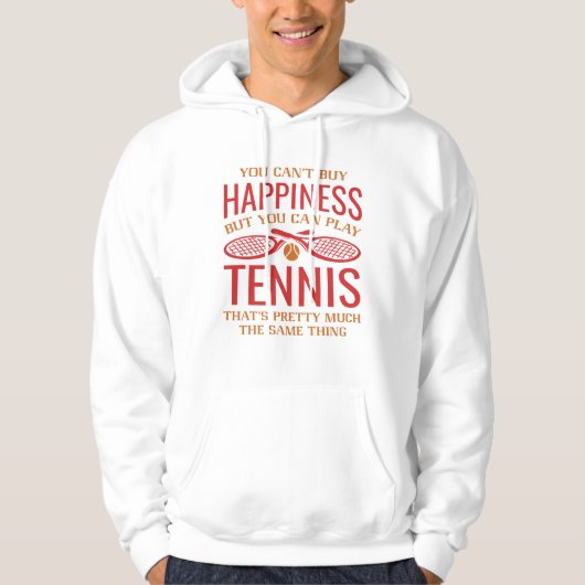 U kunt Tennis afspelen Hoodie (Voorkant)