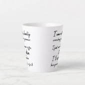 U kunt uw grammatica niet stilletjes corrigeren, m latte mok (Voorkant)