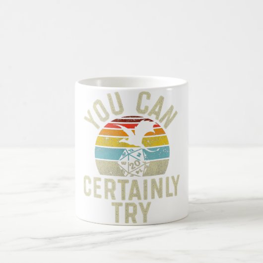 U kunt zeker D20 Dice Funny RPG Dragons G proberen Koffiemok (Center)