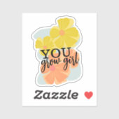 U kweek het Plant van het Manuscript van Meisjesha Sticker (Vel)