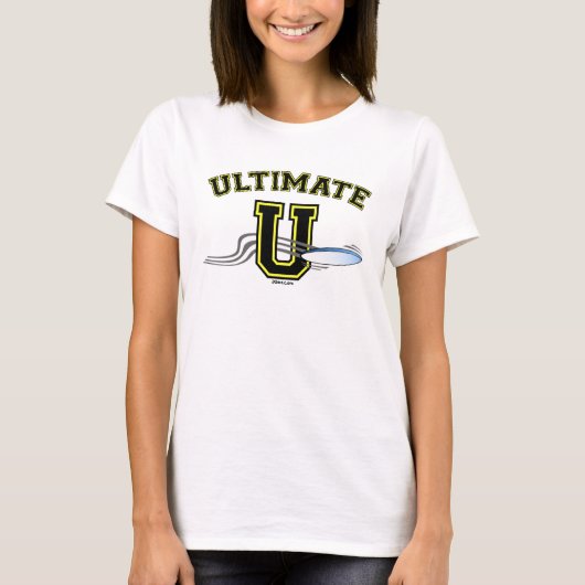 U Layout 2S Gele Baby Doll Fit T-shirt (Voorkant)