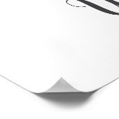 U Letter Monogram Groene Muurprint met Baby Naam Poster (Hoek)