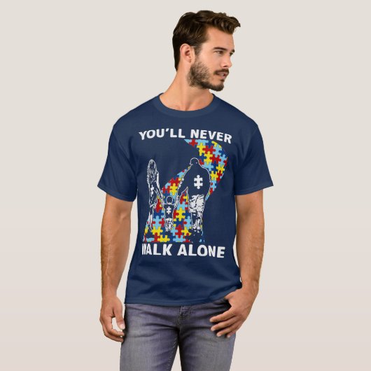 U Loop nooit alleen Autisme T-shirt (Voorkant volledig)