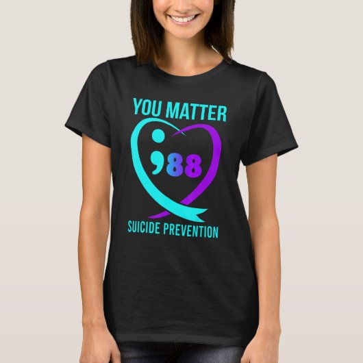 U maakt 988 Zelfmoordpreventie T-shirt (Voorkant)