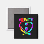 U maakt de Happy Suicide Awareness Support Graphic Magneet (Voorkant / Achterkant)