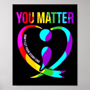 U maakt de Happy Suicide Awareness Support Graphic Poster