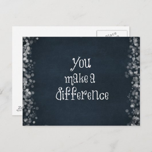 U maakt een Citaat van het Verschil Briefkaart (Voorkant / Achterkant)