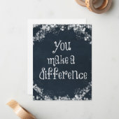 U maakt een Citaat van het Verschil Notitiekaartje (Voorkant / Achterkant in situ)