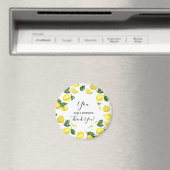 U maakt een Differentieel Yellow Lemons Pattern Magneet (Insitu (Vaatwasser))