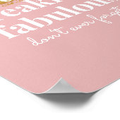 U maakt een flinke roze en goudvormig poster (Hoek)