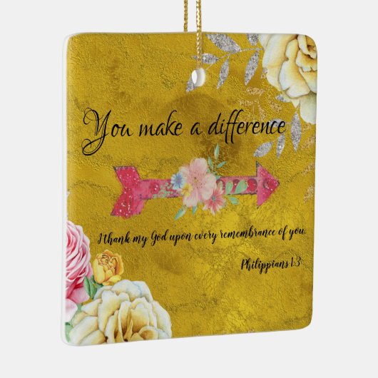 U maakt een Verschil met Manuscript Keramisch Ornament (Rechts)