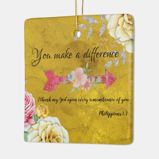 U maakt een Verschil met Manuscript Keramisch Ornament (Links)