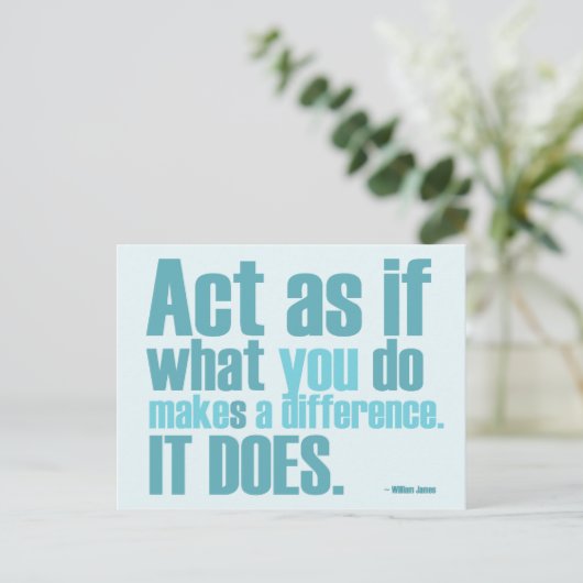 U maakt een verschil Motivatie Briefkaart (Staand voorkant)