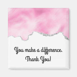 U maakt een verschil tussen roze en zilveren faux  magneet