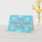 U maakt mijn hart gelukkig kaart (Gele Bloem)