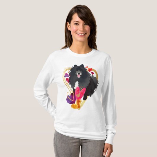 U MAAKT MIJN HARTJE ZWART - Lapphund witte shirten T-shirt (Voorkant volledig)