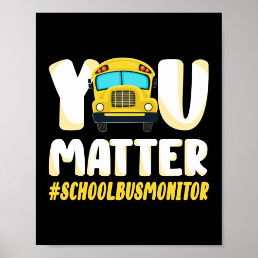U maakt schoolbusmonitor belangrijk poster (Voorkant)