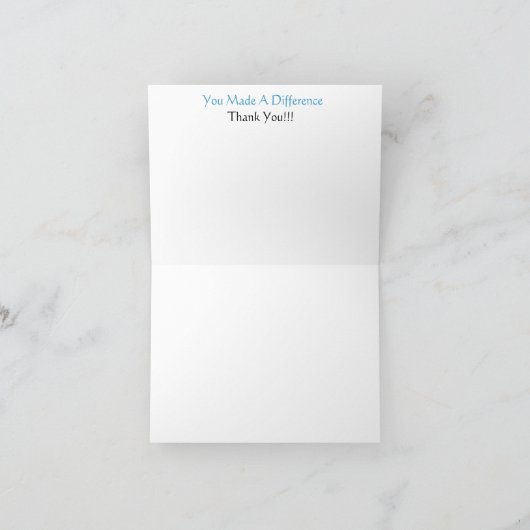 U maakte een Kaart van de Nota van het Verschil (Binnen)