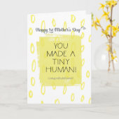U maakte een Uiterst kleine Mens (1st Moederdag) Kaart (Gele Bloem)