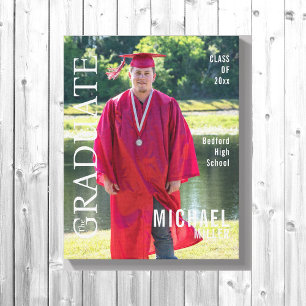 U maakte het Hoesje van het Afstuderen Tijdschrift Canvas Afdruk