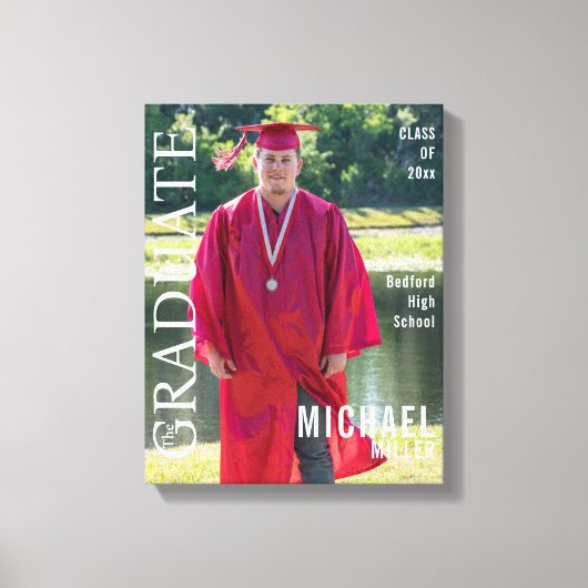 U maakte het Hoesje van het Afstuderen Tijdschrift Canvas Afdruk (Voorkant)