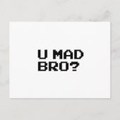 U MAD BRO? meme/chat/irc/4chan/troll/trolling Briefkaart (Voorkant)