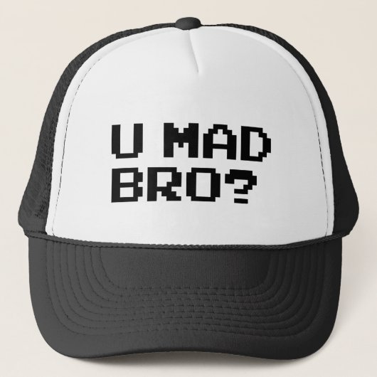 U MAD BRO? meme/chat/irc/4chan/troll/trolling Trucker Pet (Voorkant)