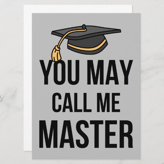 U mag mij Meester I noemen Kaart (Voorkant / Achterkant)