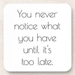 U merkt nooit een hard Onderzetter van plastic